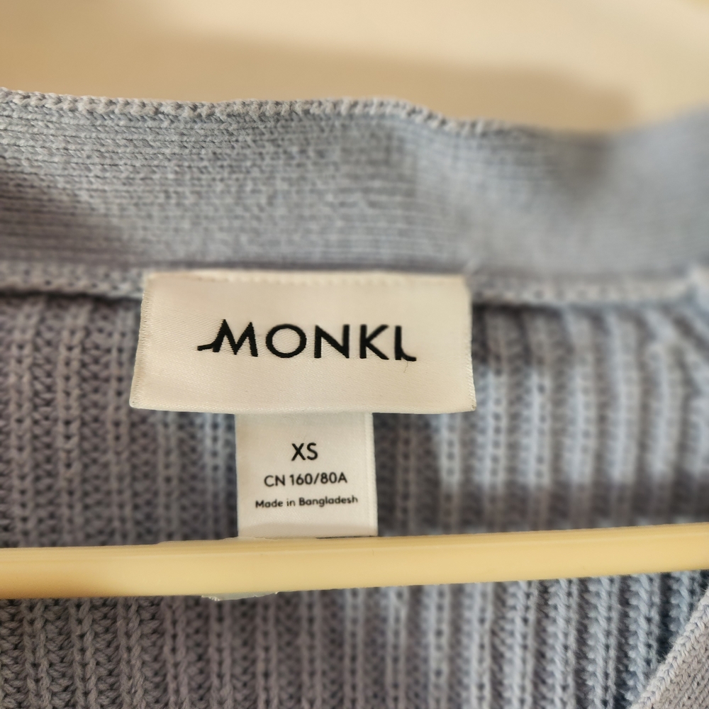 Monki Light Blue Ribbed Cardigan - Picture 2 of 3